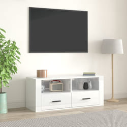 Vidaxl - Mobile Porta tv, Armadietti per tv Bianco Lucido 100x35x40 cm in Legno Multistrato