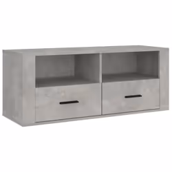 vidaXL Mobile per TV Grigio Cemento 100x35x40 cm Legno Multistrato - Vista aggiuntiva 2