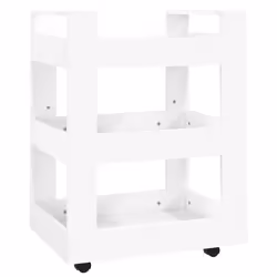 vidaXL Carrello da Cucina Bianco 60x45x80 cm in Legno Multistrato - Vista aggiuntiva 2
