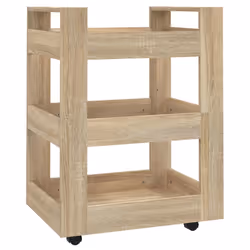 vidaXL Carrello da Cucina rovere sonoma 60x45x80 cm Legno Multistrato - Vista aggiuntiva 2