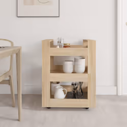 vidaXL Carrello da Cucina rovere sonoma 60x45x80 cm Legno Multistrato - Vista aggiuntiva 3