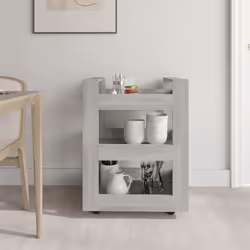 vidaXL Carrello da Cucina Grigio Sonoma 60x45x80 cm Legno Multistrato - Vista aggiuntiva 3