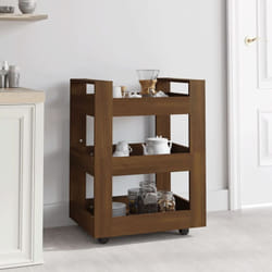 Carrello da Cucina Rovere Marrone 60x45x80 cm Legno Multistrato Vidaxl 3797