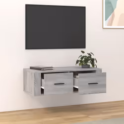 vidaXL Mobile TV Pensile Grigio Sonoma 80x36x25cm in Legno Multistrato - Vista aggiuntiva 3
