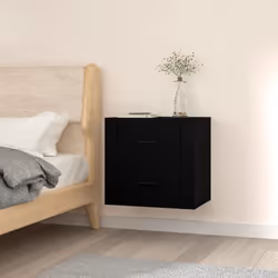 Questo comodino a parete dal design elegante è un'aggiunta senza tempo al vostro arredamento. Material robusto: Il legno mult ...