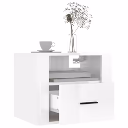 VidaXL 816885 comodino Bianco - Vista aggiuntiva 4