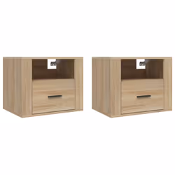 vidaXL Comodini a Muro 2 pz Rovere Sonoma 50x36x40 cm - Vista aggiuntiva 2