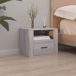 vidaXL Comodini a Muro 2 pz Grigio Sonoma 50x36x40 cm - Vista aggiuntiva 3