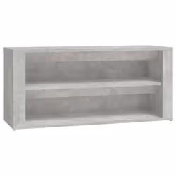 vidaXL Scarpiera Grigio Cemento 100x35x45 cm in Legno Multistrato - Vista aggiuntiva 2