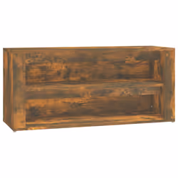 vidaXL Scarpiera Rovere Fumo 100x35x45 cm in Legno Multistrato - Vista aggiuntiva 2