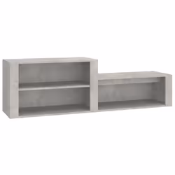 vidaXL Scarpiera Grigio Cemento 150x35x45 cm in Legno Multistrato - Vista aggiuntiva 2