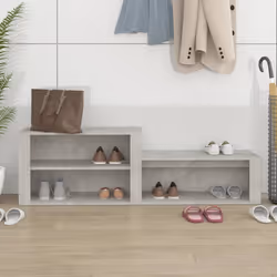 vidaXL Scarpiera Grigio Cemento 150x35x45 cm in Legno Multistrato - Vista aggiuntiva 3