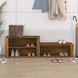 vidaXL Scarpiera Rovere Fumo 150x35x45 cm in Legno Multistrato - Vista aggiuntiva 3