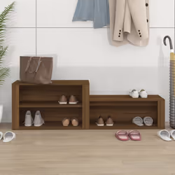 vidaXL Scarpiera Rovere Marrone 150x35x45 cm in Legno Multistrato - Vista aggiuntiva 3