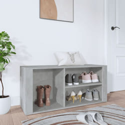 Vidaxl - Scarpiera Grigio Cemento 100x35x45 cm in Legno Multistrato