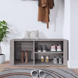 vidaXL Scarpiera Grigio Sonoma 100x35x45 cm in Legno Multistrato - Vista aggiuntiva 3