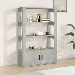 vidaXL Credenza Grigio Cemento 80x30x119,5 cm in Legno Multistrato