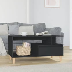 vidaXL Tavolino da Salotto Nero 90x49x45 cm in Legno Multistrato