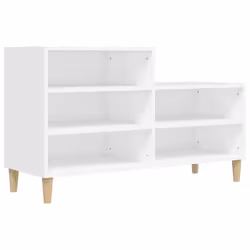 vidaXL Scarpiera Bianca 102x36x60 cm in Legno Multistrato - Vista aggiuntiva 2