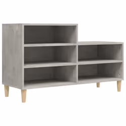 vidaXL Scarpiera Grigio Cemento 102x36x60 cm in Legno Multistrato - Vista aggiuntiva 2