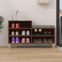 vidaXL Scarpiera Rovere Marrone 102x36x60 cm in Legno Multistrato - Vista aggiuntiva 3
