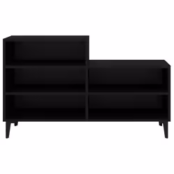 vidaXL Scarpiera Nera 102x36x60 cm in Legno Multistrato - Vista aggiuntiva 3