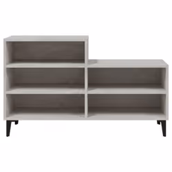 vidaXL Scarpiera Grigio Cemento 102x36x60 cm in Legno Multistrato - Vista aggiuntiva 3