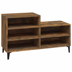 vidaXL Scarpiera Rovere Fumo 102x36x60 cm in Legno Multistrato - Vista aggiuntiva 2