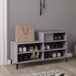 vidaXL Scarpiera Grigio Sonoma 102x36x60 cm in Legno Multistrato - Vista aggiuntiva 3