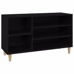vidaXL Scarpiera Nera 102x36x60 cm in Legno Multistrato - Vista aggiuntiva 2