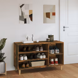 vidaXL Scarpiera Rovere Fumo 102x36x60 cm in Legno Multistrato - Vista aggiuntiva 3