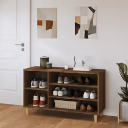 vidaXL Scarpiera Rovere Marrone 102x36x60 cm in Legno Multistrato - Vista aggiuntiva 3