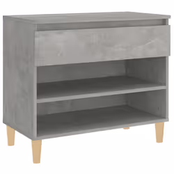 vidaXL Scarpiera Grigio Cemento 70x36x60 cm in Legno Multistrato - Vista aggiuntiva 2