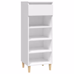 vidaXL Scarpiera Bianca 40x36x105 cm in Legno Multistrato - Vista aggiuntiva 2