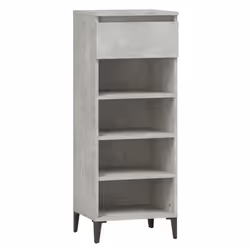 vidaXL Scarpiera Grigio Cemento 40x36x105 cm in Legno Multistrato - Vista aggiuntiva 2