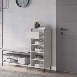 vidaXL Scarpiera Grigio Cemento 40x36x105 cm in Legno Multistrato - Vista aggiuntiva 3
