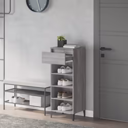 vidaXL Scarpiera Grigio Sonoma 40x36x105 cm in Legno Multistrato - Vista aggiuntiva 3