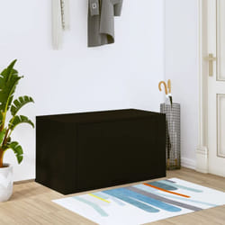 Vidaxl - Scarpiera a Parete nero 70x35x38 cm Legno Multistrato