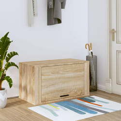 Scarpiera a Parete Salvaspazio, Portascarpe Rovere Sonoma 70x35x38 cm Legno Multistrato Vidaxl