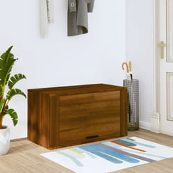Scarpiera a Muro Salvaspazio, Portascarpe Rovere Marrone 70x35x38 cm Legno Massello Pino Vidaxl