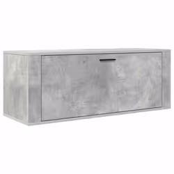 vidaXL Scarpiera a Muro Grigio Cemento100x35x38cm in Legno Multistrato - Vista aggiuntiva 2