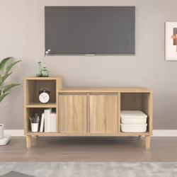 Questo classico mobile porta TV è un'aggiunta sia pratica che accattivante per i vostri interni. Material robusto: Il legno m ...
