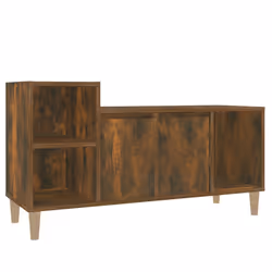 vidaXL Mobile TV Rovere Fumo 100x35x55 cm in Legno Multistrato - Vista aggiuntiva 2