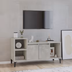 Questo classico mobile porta TV è un'aggiunta sia pratica che accattivante per i vostri interni. Material robusto: Il legno m ...