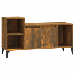 vidaXL Mobile TV Rovere Fumo 100x35x55 cm in Legno Multistrato - Vista aggiuntiva 2