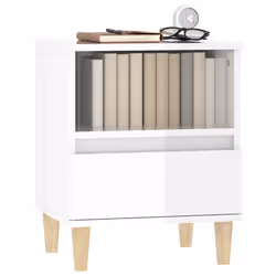 VidaXL 821799 comodino Bianco - Vista aggiuntiva 4
