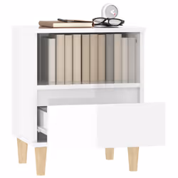 VidaXL 821799 comodino Bianco - Vista aggiuntiva 5