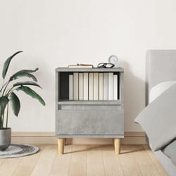 vidaXL Comodino Grigio Cemento 40x35x50 cm