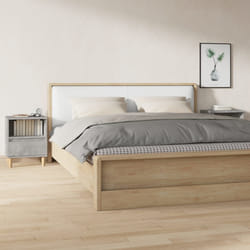 vidaXL Comodini 2 pz Grigio Cemento 40x35x50 cm