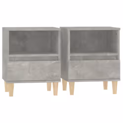 vidaXL Comodini 2 pz Grigio Cemento 40x35x50 cm - Vista aggiuntiva 2